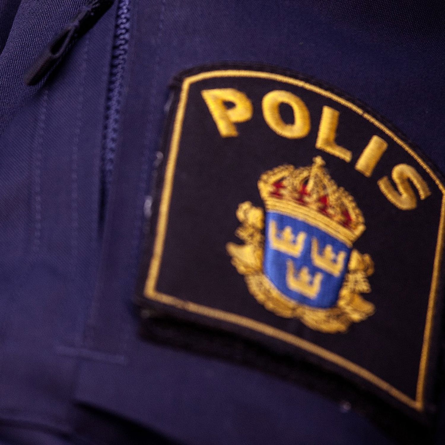 Närbild polisuniform